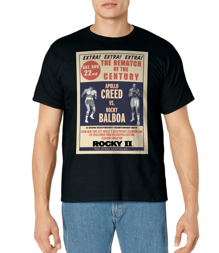 Rocky Creed Vs Balboa Rematch Of The Century Poster T-Shirt