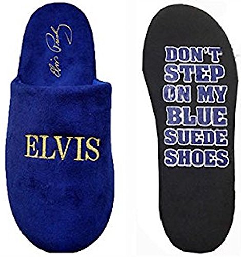 Midsouth Products Elvis Presley Slippers Blue Suede Shoes - One Size Fits Most