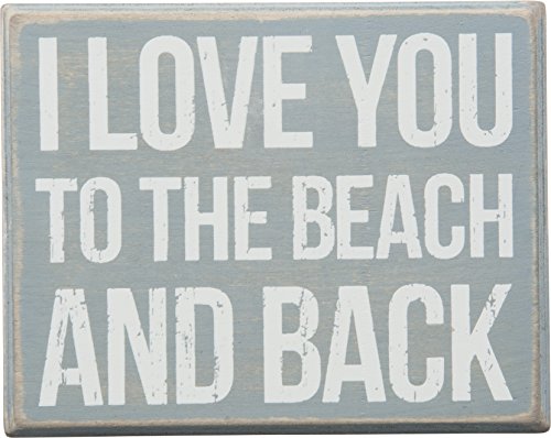 Primitives by Kathy I Love You to The Beach and Back Box Sign (27360), Small