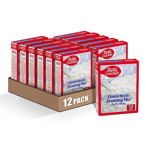 Betty Crocker HomeStyle Fluffy White Frosting Mix, 7.2 oz. (Pack of 12)