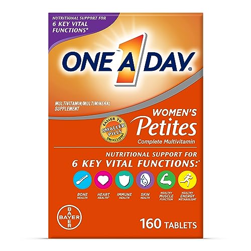 One A Day Women’s Petites Multivitamin,Supplement with Vitamin A, C, D, E and Zinc for Immune Health Support, B Vitamins, Biotin, Folate (as folic acid) & more,Tablet, 160 count