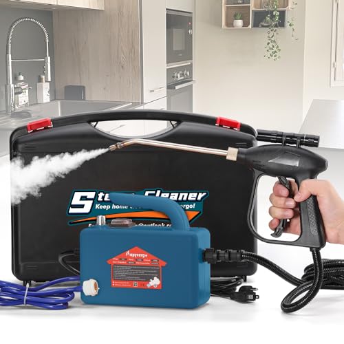 Hapyvergo High Pressure Steam Cleaner - 1700W Handheld Steamer for Cleaning Grout Tile, Hand Held Portable Steam Pressure Washer for Car Auto 110V
