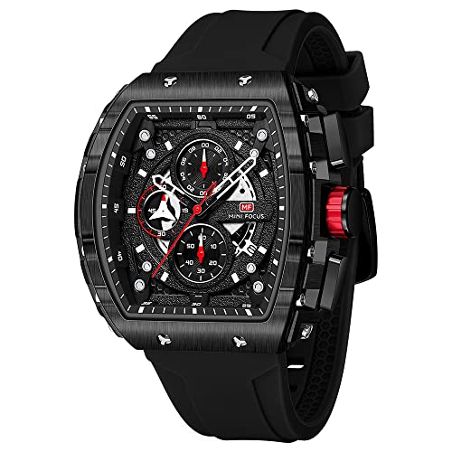 Mini Focus Men's Watch Fashion Sport Wrist Watches (Chronograph/Waterproof/Luminous/Calendar) Silicon Strap Quartz Watch for Men