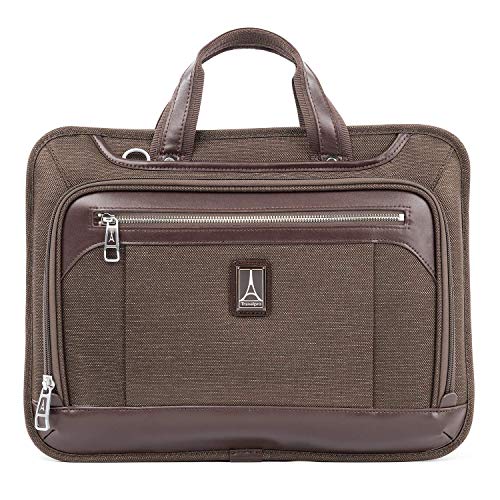 Travelpro Platinum Elite Slim Business Laptop Briefcase, Fits up to 15.6 Inch Laptop, Work School Travel, Men and Women, Rich Espresso