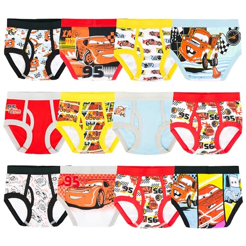 Disney Boys Pixar Cars Exclusive 12PK UNBOXING of Briefs for Potty Training Fun with Success Chart & Stickers 2/3T-5T 12-Pack Cars Brief 5T