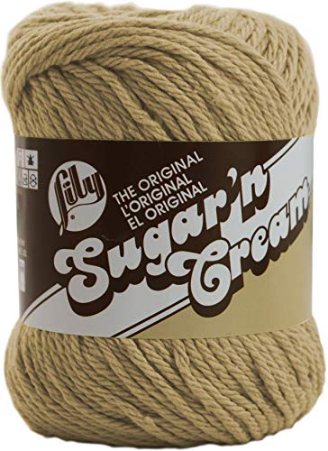 Lily Sugar 'N Cream The Original Solid Yarn, 2.5oz, Medium 4 Gauge, 100% Cotton - Jute - Machine Wash & Dry