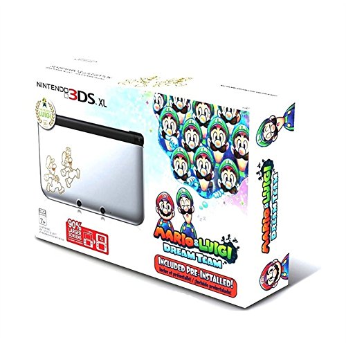 Nintendo 3DS XL, Silver - Mario & Luigi Dream team Limited Edition