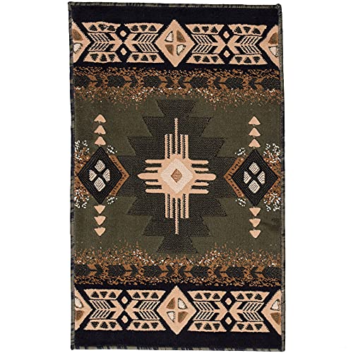 YHSF South West Native American Area Rug C318 (Sage Green, 2 Feet x 3 Feet 4 Inches)