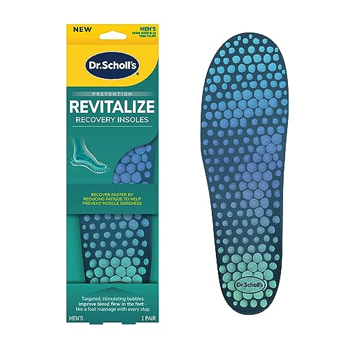 Dr. Scholl's  Revitalize Recovery Insole Orthotics, Improve Recovery Faster, Reduce Fatigue, Stress, Soreness, Trim to Fit Inserts for Any Shoes, Athletic, Running, Slippers, Casual, Men 8-14, 1 Pair