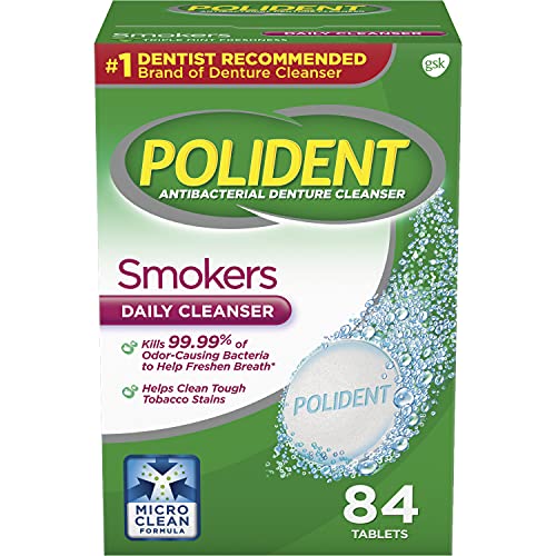 Polident Smokers Denture Cleanser Tablets - 84 Count