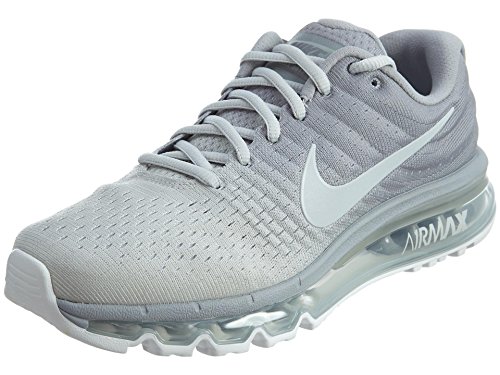 NIKE Men's Air Max 2017 Matte Silver/White/Light Bone Nylon Running Shoes 10 M US