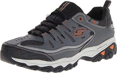 Skechers mens Afterburn M. Fit fashion sneakers, Charcoal, 10 US