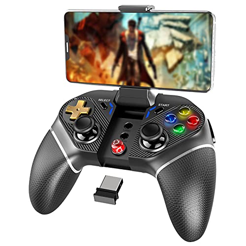 ipega Wireless 5.0 +2.4G Gamepad Controller with 6 Inch Telescopic For iphone 14/13/12/11 for Android Smart Phone/Tablet (Android 6.0/IOS 13.0MFI and above) ps4/N-Switch PC Smart TV