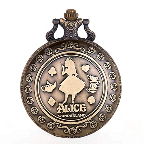 Tiong Retro Pocket Watch Quartz Antique Birthdays Party Cosplays Best Gifts for Girl Girls