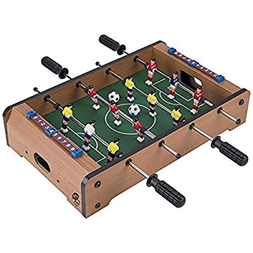 Foosball Table - 20-Inch Mini Soccer/Football Table Game for Arcade, Game Room, and Mancave - Set Includes Two Balls and Score Keeper by Hey Play