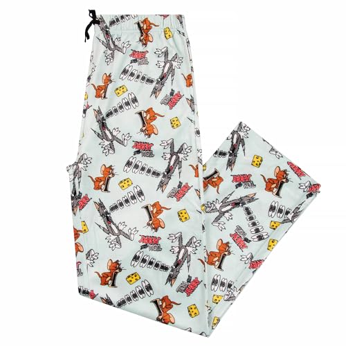 Handcraft Mens Pajama Pants for Men, Mens Lounge Pants, Gifts for Men, Tom and Jerry Men's Pajama Bottoms