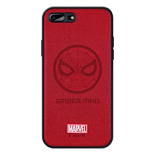 IRON SPIDER Case for iPhone 8 Plus, with Superhero Character, Compatible iPhone 7 Plus Leather Case Red