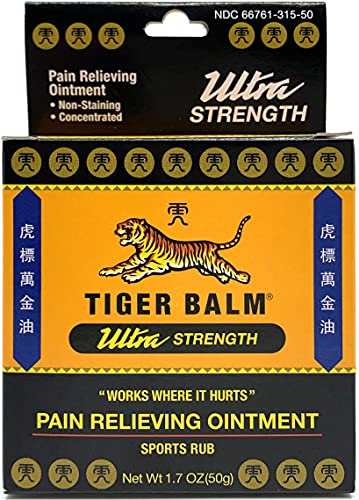 Tiger Balm Pain Relieving Ointment, Sports Ultra, 50g – Professional Size – Sports Rub Ultra Strength – Relief for Hand Arthritis Ultra