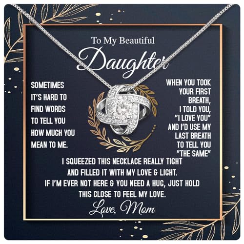 Mothers Day Gifts For Daughter From Mom, Daughter Mothers Day Gifts, To My Daughter Necklace From Mom With Heartfelt Message & Elegant Box, Mother Daughter Necklace, Mother To Daughter Gifts From Mom