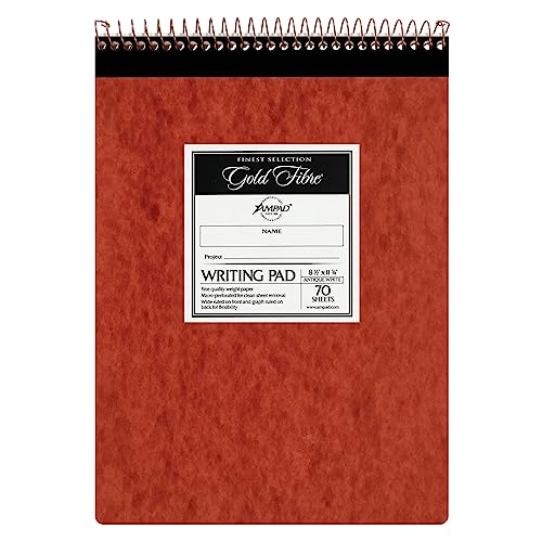 Ampad Gold Fibre Retro Pad, Wide Rule, 8-1/2 x 11-3/4, White, 70-Sheets/Pad (20-008R)