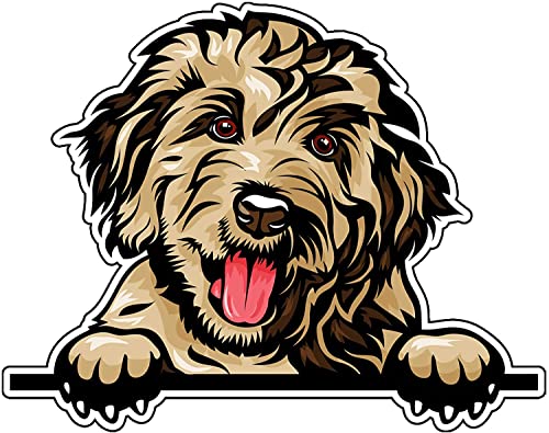 WickedGoodz Smiling Goldendoodle Magnet - Dog Magnetic Car Decal