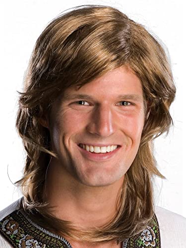Rubie's 70's Guy Wig, Brown, One Size