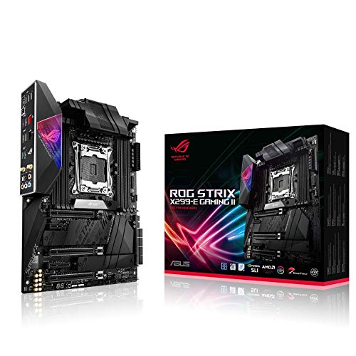 ASUS ROG Strix X299-E Gaming II ATX Gaming Motherboard (Intel X299) LGA 2066, Wi-Fi 6 (802.11ax), 2.5 GBS LAN, 8X DIMM Max. 256GB, USB 3.2 Gen 2, 8X SATA, 3X M.2, OLED and Aura Sync RGB