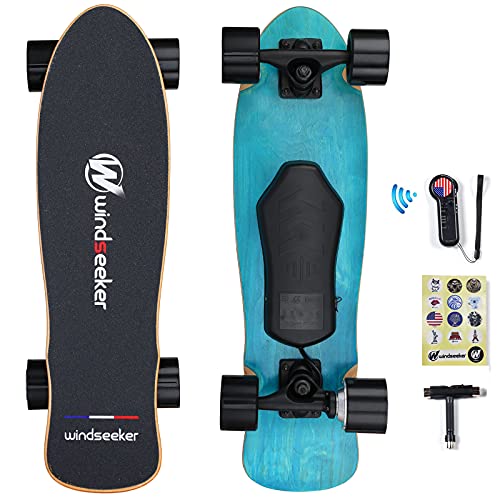 350W Electric Skateboard with Remote Control - 12.4 MPH, 3 Speeds, For Beginners, Kids, Teens, Adults