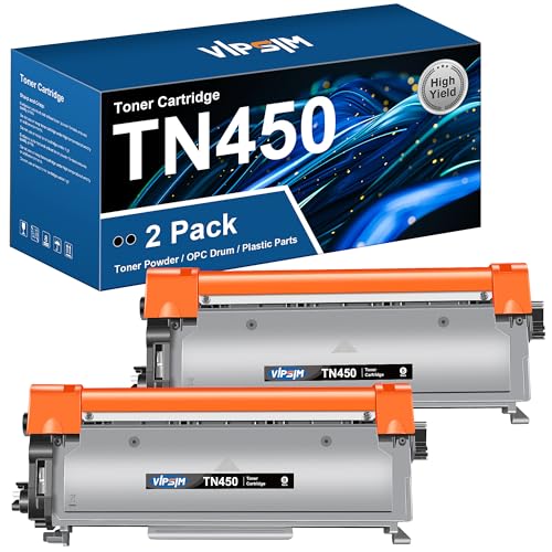 TN450 Toner Cartridge for Brother Printer - Replacement for Brother TN450 TN420 TN-450 TN-420 to Compatible with HL-2270DW HL-2280DW HL-2230 MFC-7360N MFC-7860DW Intellifax 2840 2940, 2 Black