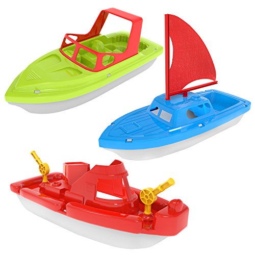 Toy Boats, 3 PCS Bath Toy Boat for Kids Explore Learn Play with Toy Boats Set Ideal for Kids Water Time Fun