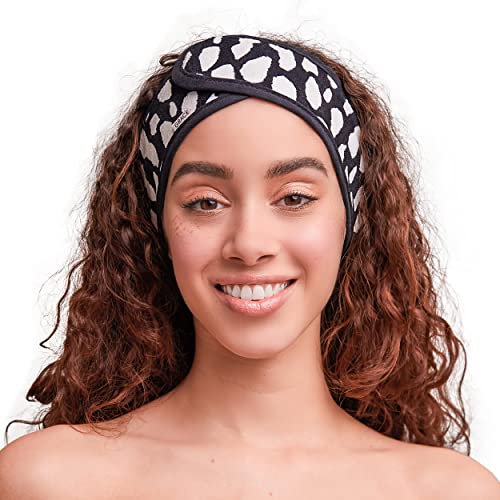 GRACE & COMPANY Spa Headband - Lightweight, Absorbent & Breathable Makeup Headband. Performance Micro-Cotton Headband For Washing Face, Facials, Applying Make-up & Skincare - Casablanca
