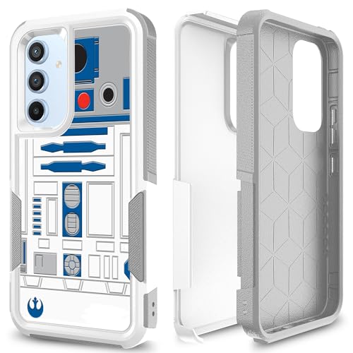 Candykisscase Case for Samsung Galaxy A54 5G, R2D2 Astromech Droid Robot Pattern Shock-Absorption Hard PC and Inner Silicone Hybrid Dual Layer Armor Defender Case for Samsung Galaxy A54