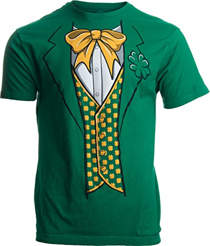 Leprechaun Tuxedo | Funny St. Patrick's Day Irish Paddy Costume for Men T-Shirt-Adult,XL