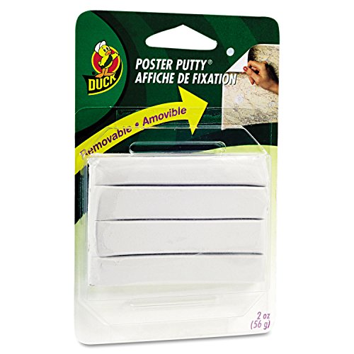 Duck Brand Reusable and Removable Poster Putty for Mounting, 2 oz, White (1436912)