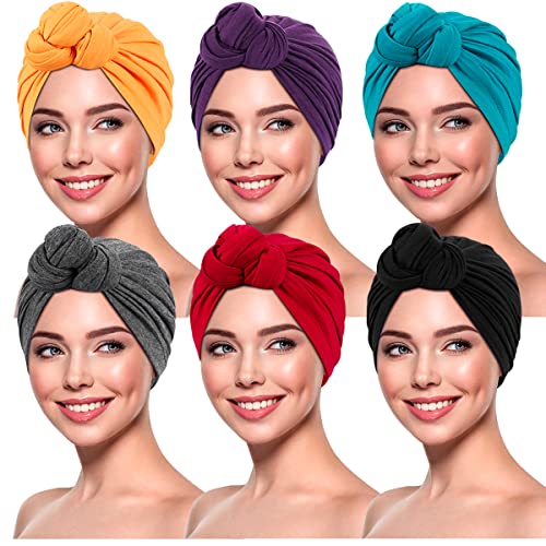 Women Turbans and Head Wraps, Skull-Caps, African Turban Flower Knot Pre-Tied Bonnet Beanie Cap for Women