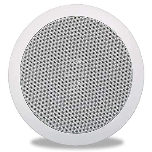 Polk Audio RC6s In-Ceiling 6.5' Stereo-Speaker | Dual Channel from a Single Location | Perfect for Damp and Humid Indoor/Outdoor Placement - Bath, Kitchen, Covered Porches (White, Paintable-Grille)