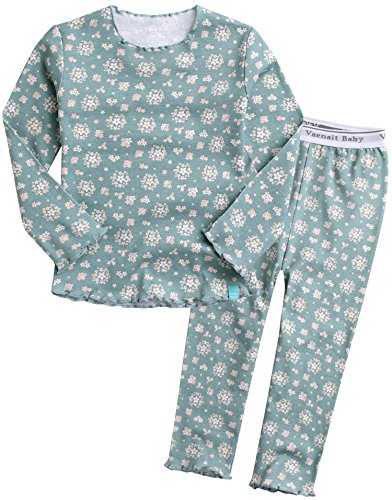 VAENAIT BABY Toddler Kids Boys Girls Flower 100% Cotton Sleepwear Pajamas Set Maybe Mint L