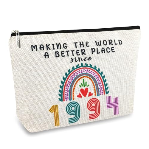 30th Birthday Gifts for Her Makeup Bags, 30th Birthday Decorations for Women, 1994 Anniversary 30 Year Old Gift Ideas for Wife, Sister, Best Friend Female, Mothers Day, Christmas Cosmetic Travel Bag
