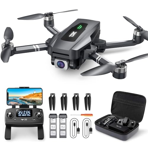 GPS Drone with 4K UHD Camera for Adults, TSRC Q7 Foldable FPV RC Quadcopter with Brushless Motor, Smart Return Home, Follow Me, 60 Min Flight Time, Long Control Range, Includes Carrying Bag