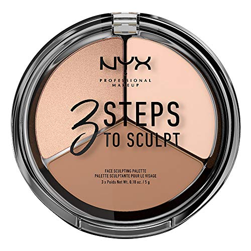 NYX PROFESSIONAL MAKEUP 3 Steps to Sculpt, Face Sculpting Contour Palette - Fair