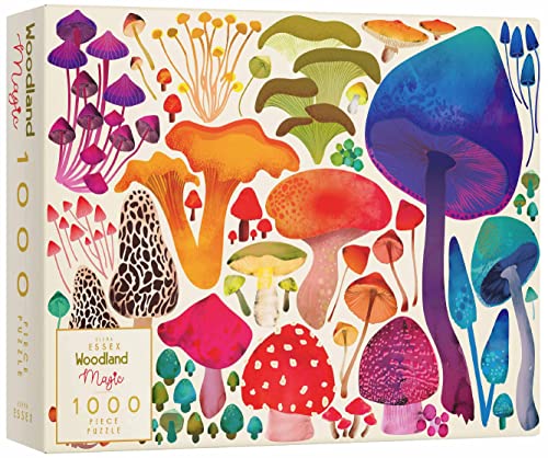 Elena Essex 1000 Piece Puzzle for Adults - Woodland Magic | Jigsaw Puzzles 1000 Pieces | Mushroom Toadstool Nature Wildlife Puzzle | 28x20inches