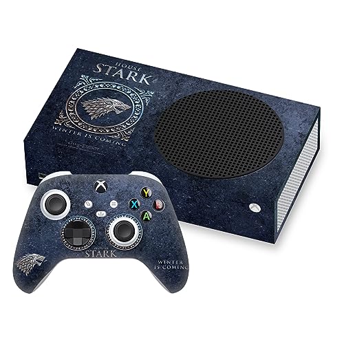 Head Case Designs Officially Licensed HBO Game of Thrones House Stark Sigils and Graphics Vinyl Sticker Gaming Skin Decal Cover Compatible with Xbox Series S Console and Controller Bundle
