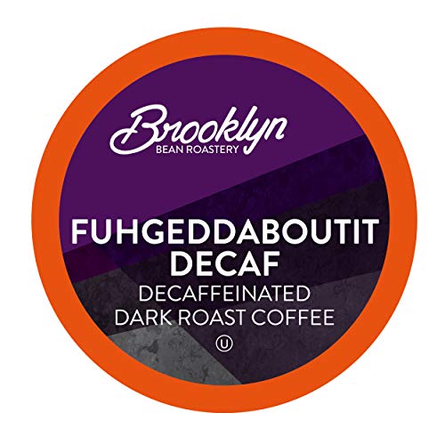 Brooklyn Beans, Coffee Pods Compatible with 2 KCup Brewers, Fuhgeddaboutit Decaf, 40 Count