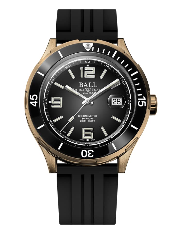 Ball Watches Ball DD3072B-P1CJ-BK Roadmaster M Archangel Bronze Edition 43mm Watch BLACK