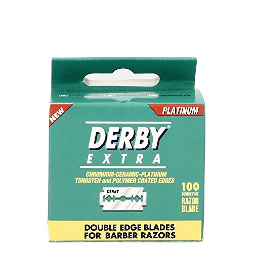 100 Derby Extra Double Edge Safety Razor Blades, Plastic Free Version