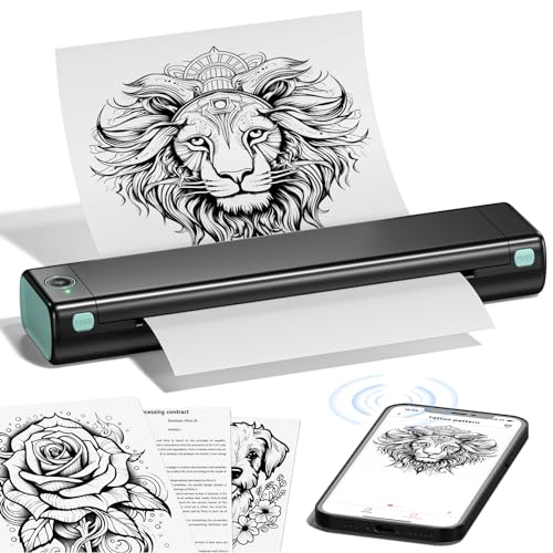 Itari M08F Tattoo Stencil Printer - Thermal Tattoo Machine Support Transfer Paper, Stencil Printer for Tattooing Support Phone & Laptop,Tattoo Printer Copier Kit for Tattoo Artist & Beginner
