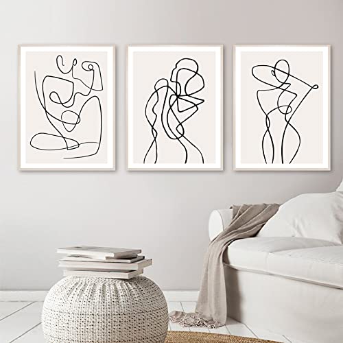 Minimalist Abstract Woman Wall Art Line Drawing Minimalist Line Wall Art Woman Line Couples Poster for Couples Bedroom Female line art prints Abstract Woman Line Wall Art Prints for Bedroom Wall Decor