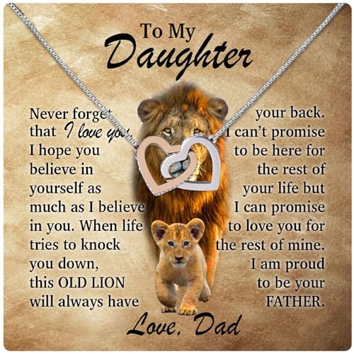 To My Daughter Necklace From Dad With Heartfelt Message & Elegant Box, Father Daughter Gifts from Dad, Birthday Gift for Daughter Adult, Father Daughter Necklace, Daddy Daughter Gifts For My Daughter