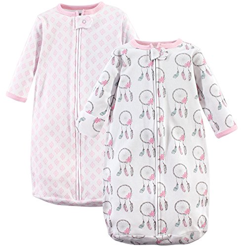 Hudson Baby Unisex Baby Cotton Long-Sleeve Wearable Sleeping Bag, Sack, Blanket, Dream Catcher, 0-3 Months