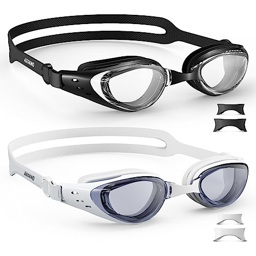 Aegend Swim Goggles 2 Pack Swimming Goggles for Men Women Adult Youth No Leaking